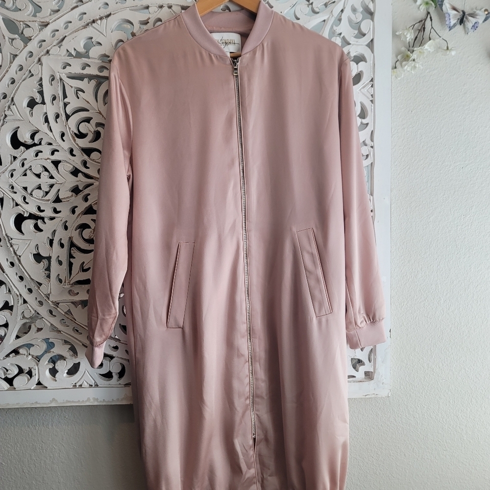 DAYA BY ZENDAYA ELEGANT SATIN DRESS/JACKET IN  SOFT PINK WOMENS SIZE SMALL - Picture 15 of 16